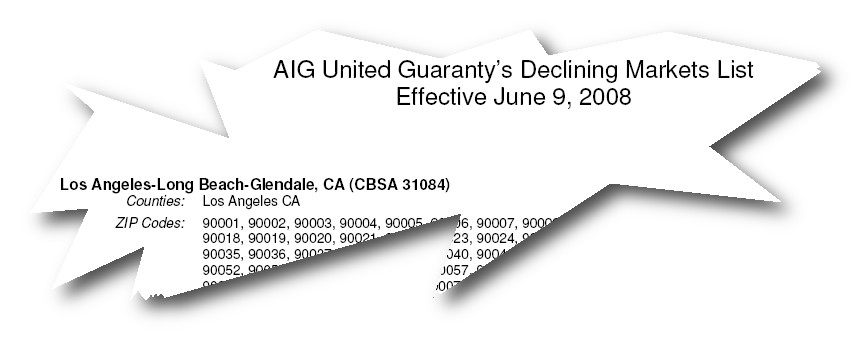 Declining Neighborhoods According to AIG United Guaranty One Mortgage Insurer\'s Take on Risk